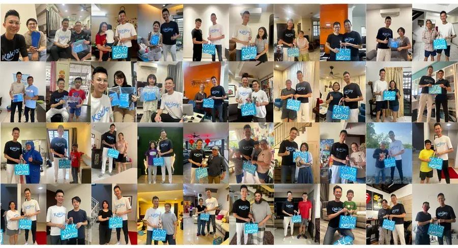 Dozens of orthopedic doctors and healthcare professionals across Malaysia holding KakiJoy signs