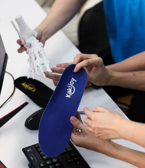 Custom insole being designed using specialized software